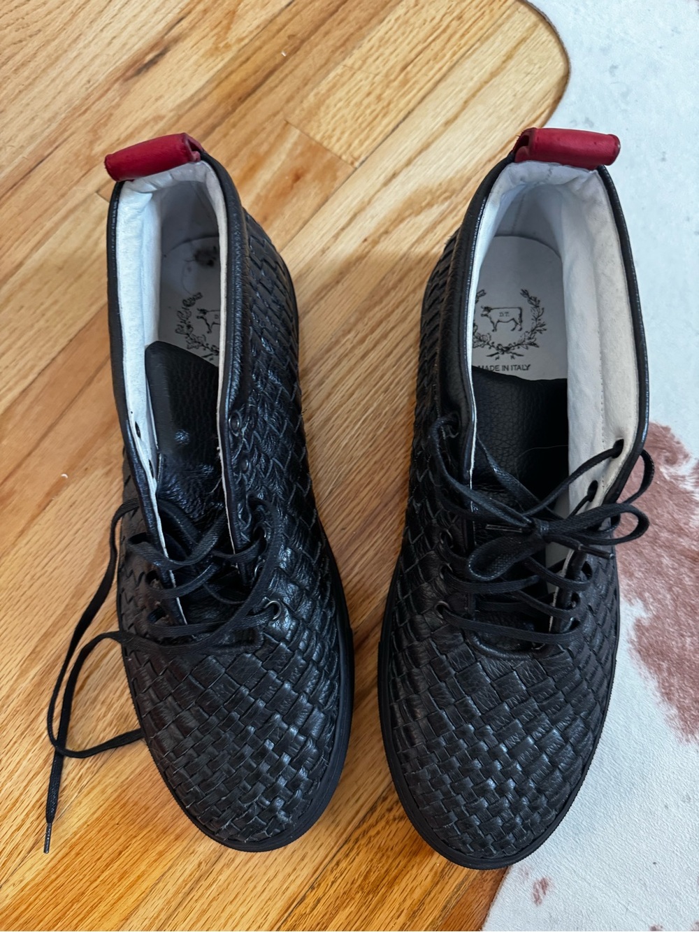 Men's Black Woven Lace-Up Casual Shoes Del Toro